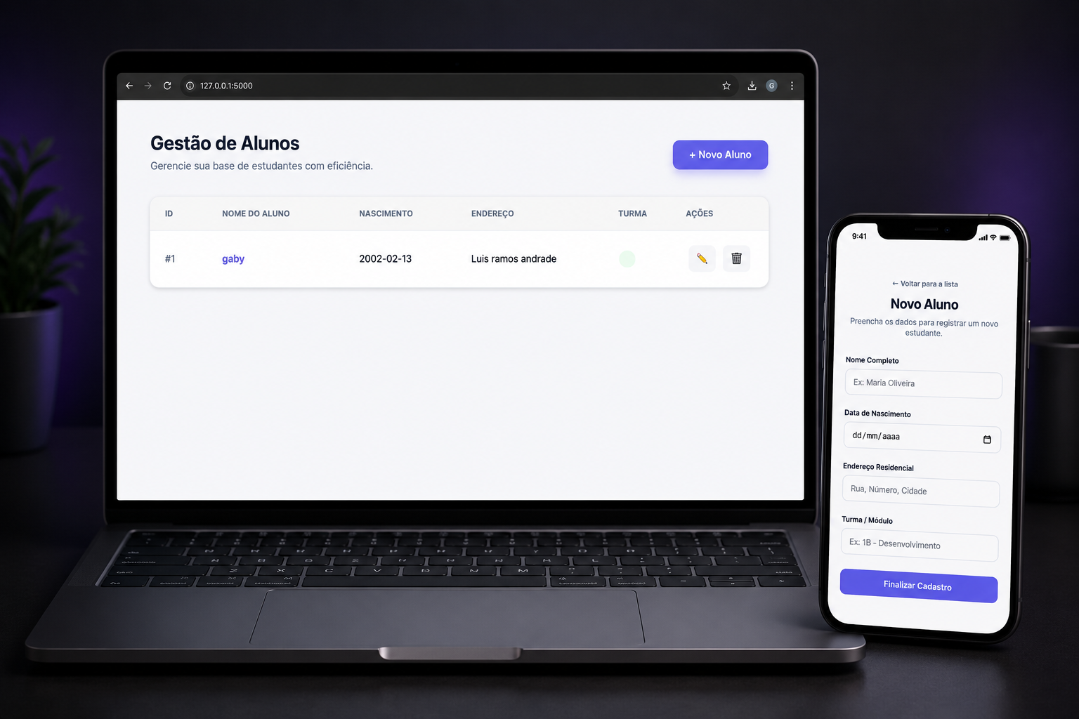 Sistema de Gestão de Alunos